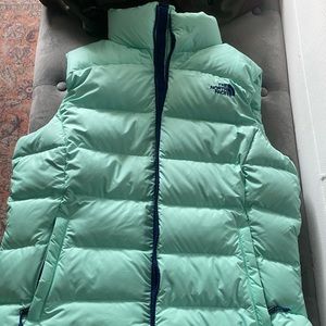 Light teal north face vest